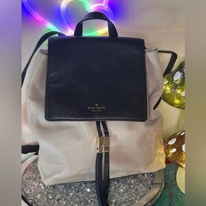 EUC - Kate Spade Leila Medium Flap Leather Backpack.